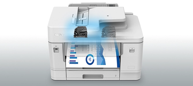 Technologie &agrave; jet d'encre MAXIDRIVE - MFCJ5855DW